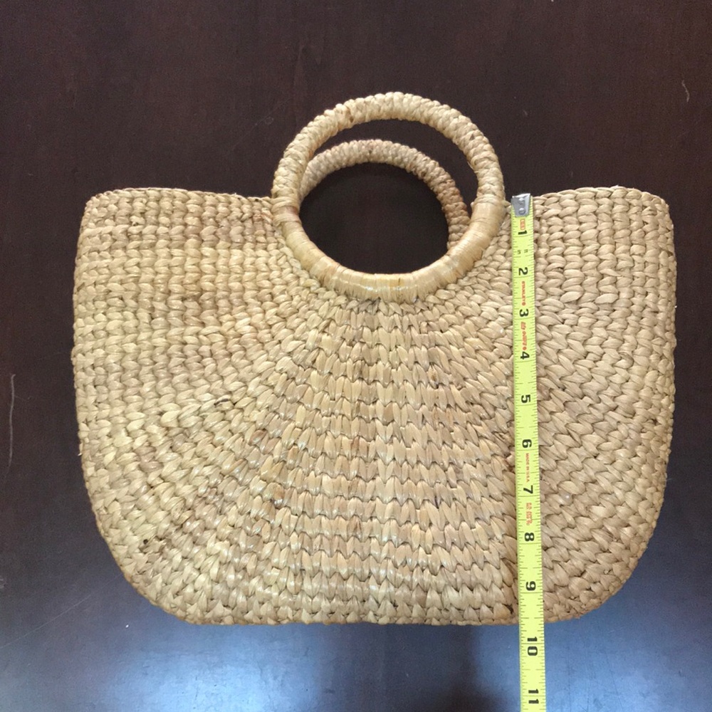 Woven Raffia Straw Tote Bag - Large - Picture 8 of 10